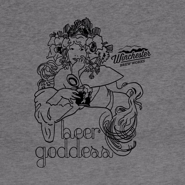 Beer Goddess (dark ink) by Winchester Brew Works